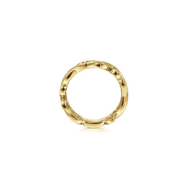 Gabriel & Co 14K Yellow Gold Scrolling Floral Diamond Ring | Tom Cook  Jeweler, Inc. | Daytona Beach, FL