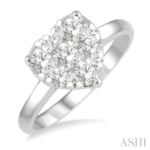 3/4 Ctw Round Cut Diamond Heart Shape Lovebright Ring in 14K White Gold Trinity Diamonds Inc. Tucson, AZ