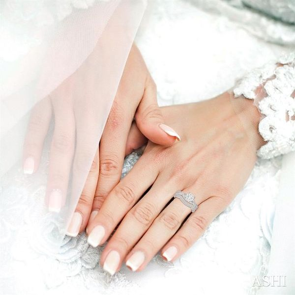 5/8 Ctw Round Cut Diamond Lovebright Bridal Set with 1/2 Ctw Engagement Ring and 1/6 Ctw Wedding Band in 14K White Gold Image 4 Trinity Diamonds Inc. Tucson, AZ