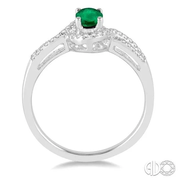 Warren Emerald Ring with Diamonds in 14K Yellow Gold (May), 9 (X-Large)