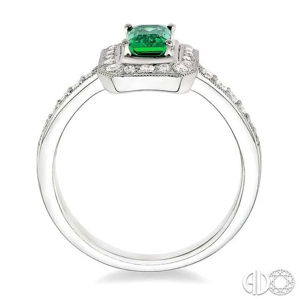 Warren Emerald Ring with Diamonds in 14K Yellow Gold (May), 9 (X-Large)