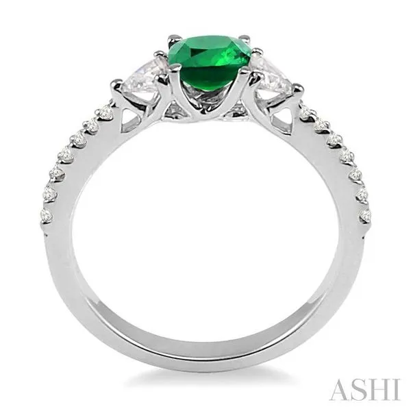 Warren Emerald Ring with Diamonds in 14K Yellow Gold (May), 9 (X-Large)