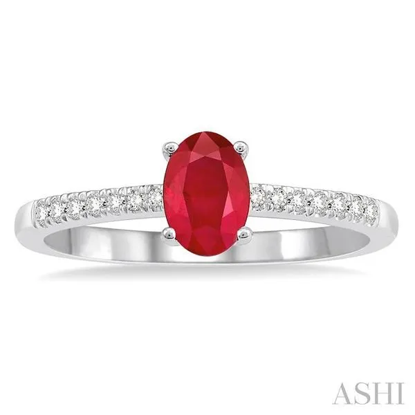 14k Rose Gold Flower Ring Oval Ruby Center Stone With Pink