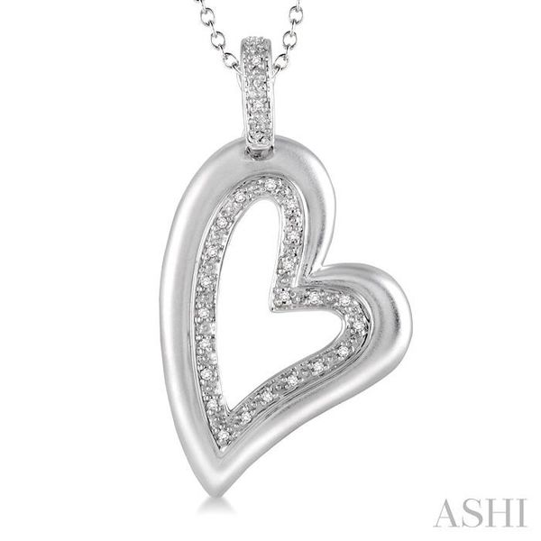 1/20 Ctw Single Cut Diamond Heart Pendant in Sterling Silver with Chain Image 3 Trinity Diamonds Inc. Tucson, AZ