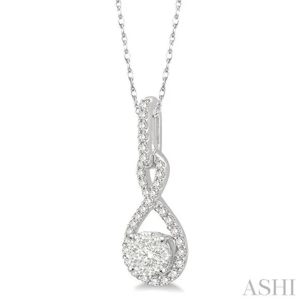 2 1/4 ctw Lovebright Round Cut Diamond Necklace in 14K White, Trinity  Diamonds Inc.