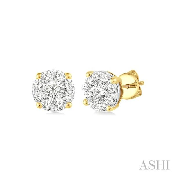 1/6 Ctw Lovebright Round Cut Diamond Stud Earrings in 14K Yellow and white Gold Trinity Diamonds Inc. Tucson, AZ