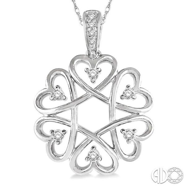 1/10 ctw Infinity Heart Round Cut Diamond Pendant With Chain in 10K White Gold Image 3 Trinity Diamonds Inc. Tucson, AZ