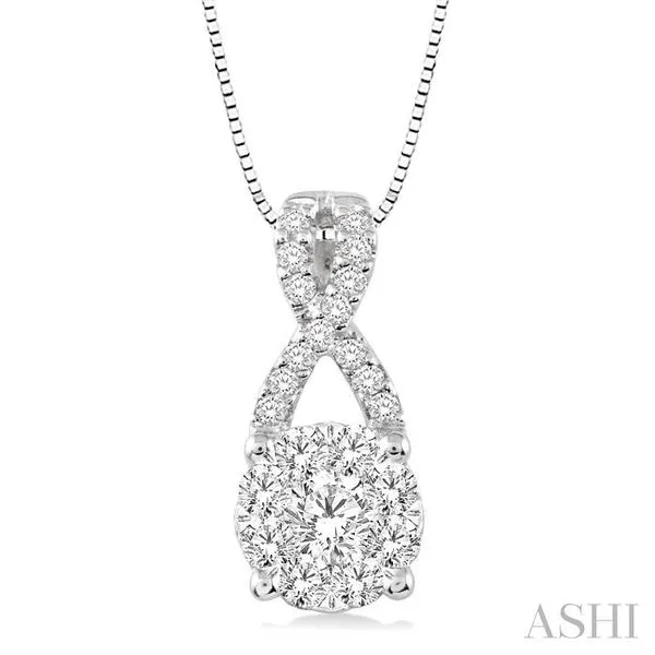 2 1/4 ctw Lovebright Round Cut Diamond Necklace in 14K White, Trinity  Diamonds Inc.