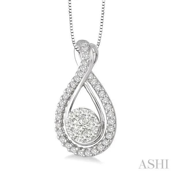 2 1/4 ctw Lovebright Round Cut Diamond Necklace in 14K White, Trinity  Diamonds Inc.