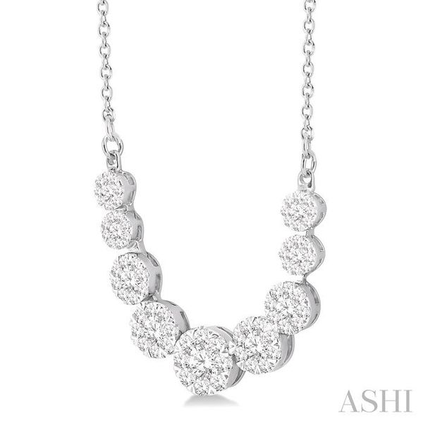 2 1/4 ctw Lovebright Round Cut Diamond Necklace in 14K White, Trinity  Diamonds Inc.