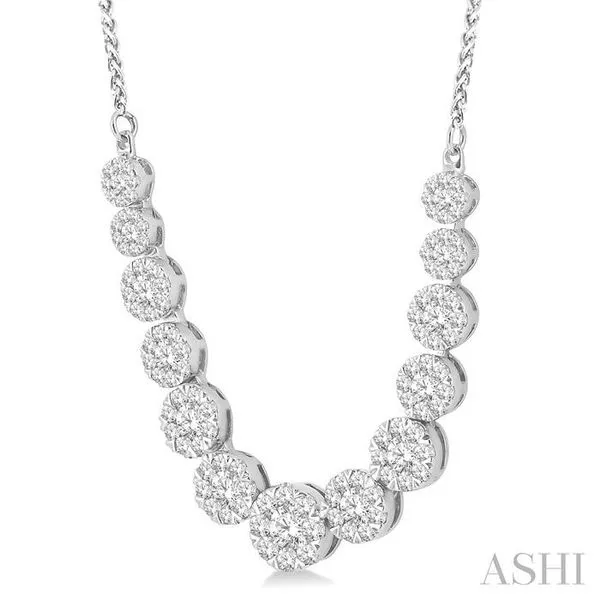 2 1/4 ctw Lovebright Round Cut Diamond Necklace in 14K White, Trinity  Diamonds Inc.