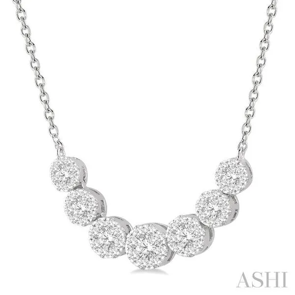 2 1/4 ctw Lovebright Round Cut Diamond Necklace in 14K White, Trinity  Diamonds Inc.