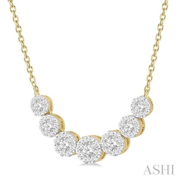 3/4 Ctw Round Cut Diamond Lovebright Necklace in 14K Yellow and White Gold Image 2 Trinity Diamonds Inc. Tucson, AZ