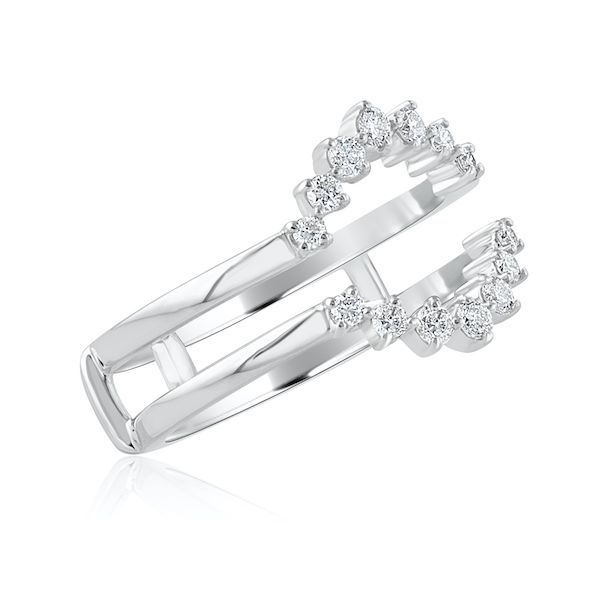 14kwg Ladies Diamond Insert Ring .33cts - image 5
