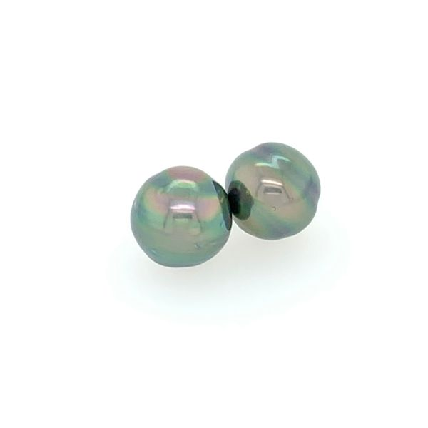 9-10mm Pair of Black Tahitian Pearls