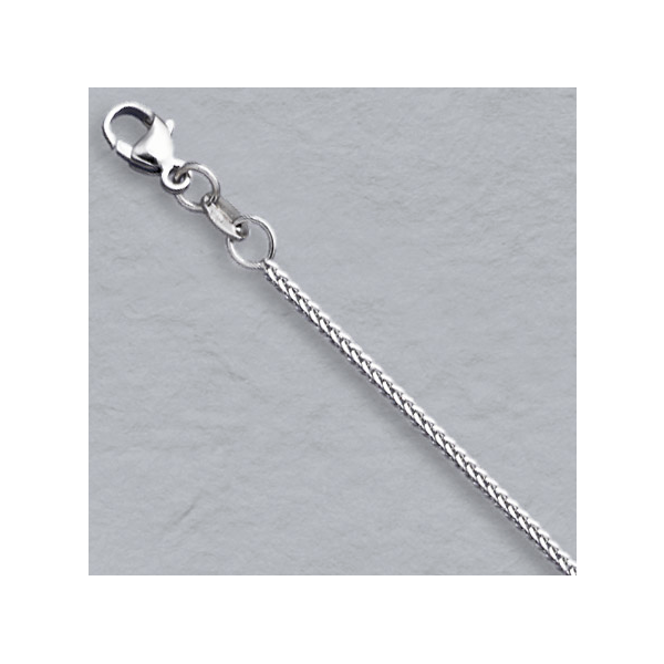 18in 14kt White Gold Spiga-Link Wheat 