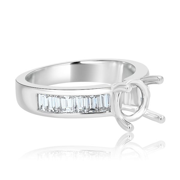 Plat Diamond engagement ring setting 12=0.60. 5.4g - image 2